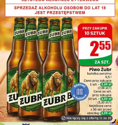 Piwo Żubr promocja w Dino