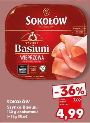 Szynka Basiuni wieprzowa Sokołów promocja w Kaufland