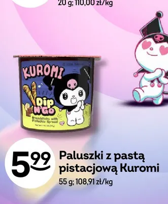 Paluszki z pastą pistacjową Kuromi promocja w Żabka