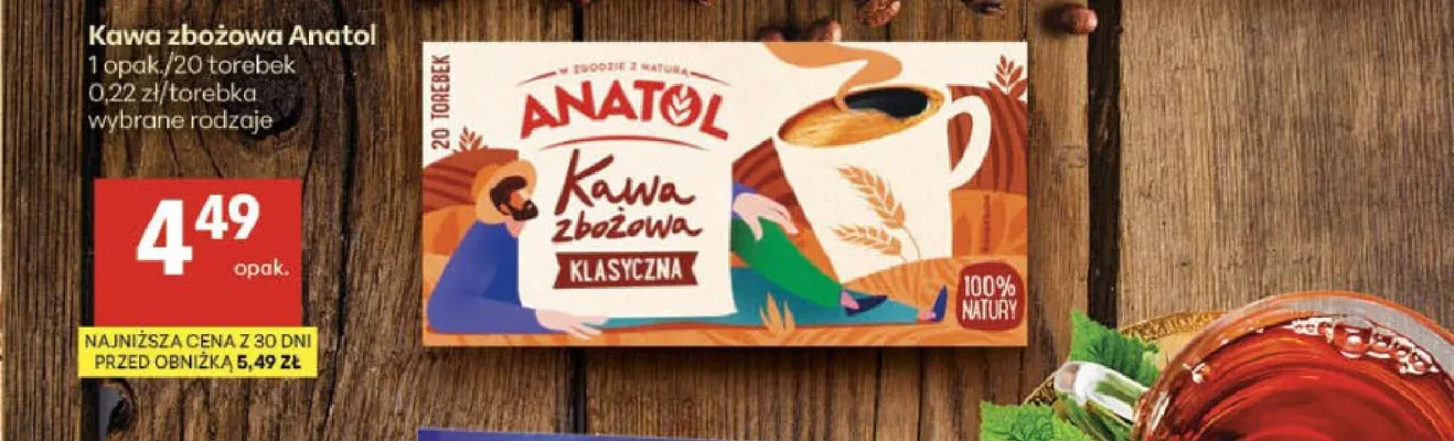 Kawa zbożowa Anatol Klasyczna promocja w Delikatesy Centrum