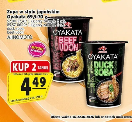 Zupa Beef Udon Oyakata promocja w Prim Market