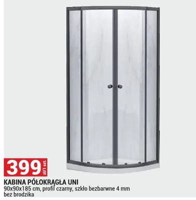 Kabina prysznicowa półokrągła Uni promocja w Merkury Market