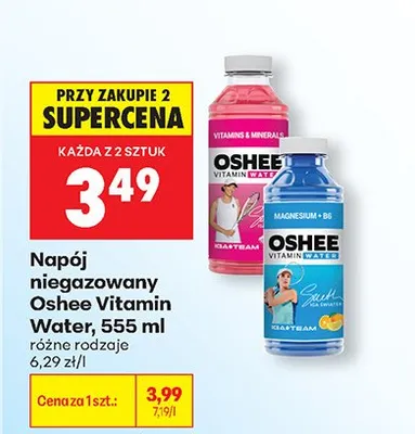 Napój niegazowany Oshee Vitamin Water promocja w Biedronka