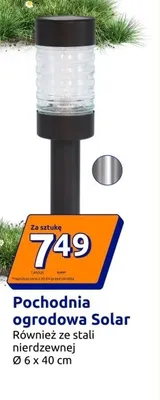 Pochodnia ogrodowa Solar ze stali nierdzewnej Ø 6 x 40cm promocja w Action