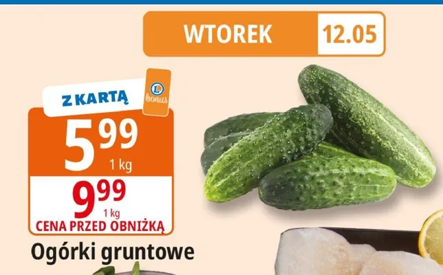 Ogórki gruntowe promocja w Leclerc