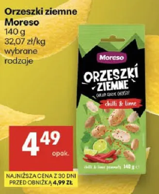 Orzeszki ziemne Moreso promocja w Delikatesy Centrum
