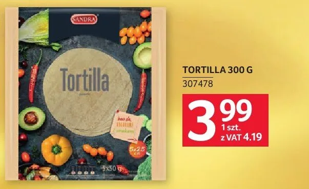 Tortilla 300 g promocja w Selgros