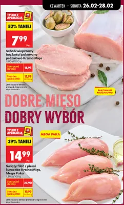 Schab wieprzowy bez kości pakowany próżniowo promocja w Biedronka