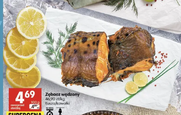 Zębacz wędzony tusza promocja w Delikatesy Centrum
