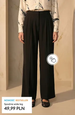 Spodnie wide leg promocja w Sinsay