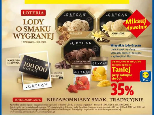 Lody Grycan promocja w Lidl