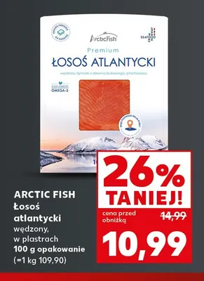 Łosoś atlantycki wędzony w plastrach Arctic Fish promocja w Kaufland