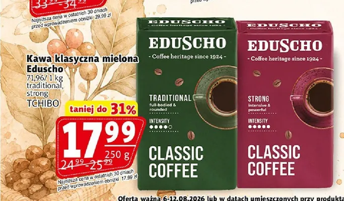 Kawa mielona Eduscho Classic Coffee Traditional promocja w Prim Market