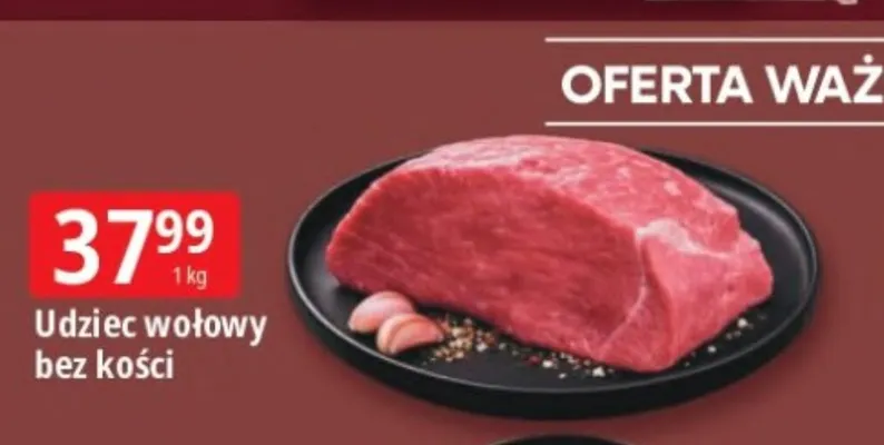 Udziec wołowy bez kości promocja w Leclerc
