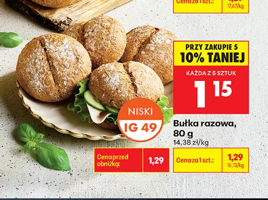 Bułka razowa promocja w Biedronka