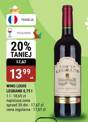 Wino Louis Legrand 0,75l promocja w bi1