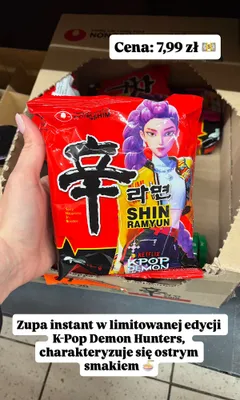 Zupa instant Shin Ramyun K-Pop Demon Hunters promocja w Biedronka