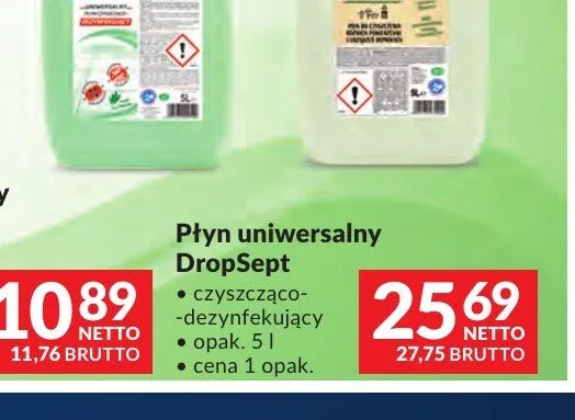 Płyn uniwersalny DropSept promocja w Makro