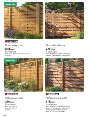 Płot płot ażurowy Umea promocja w Castorama