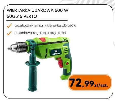 Wiertarka udarowa Verto 500W promocja w HIPPER.pl