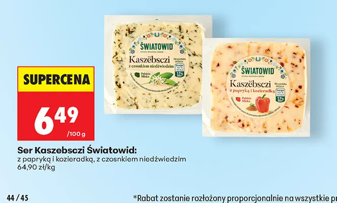 Ser Kaszëbsczi Światowid z czosnkiem niedźwiedzim promocja w Biedronka