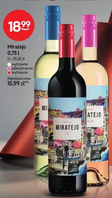 Wino białe wytrawne Miratejo promocja w Żabka