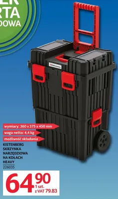 Skrzynka narzędziowa na kołach Heavy Kistenberg promocja w Selgros
