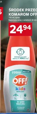 Środek przeciw komarom Off! Kids promocja w Stokrotka