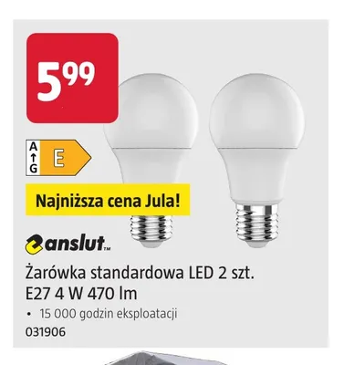 Żarówka standardowa LED 2 szt. E27 470lm Anslut promocja w Jula
