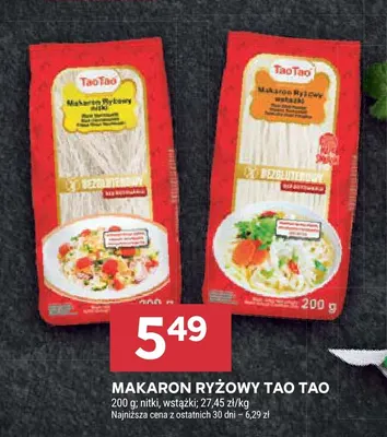 Makaron ryżowy wstążki Tao promocja w Stokrotka