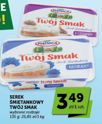 Serek śmietankowy Twój Smak z czosnkiem promocja w Groszek