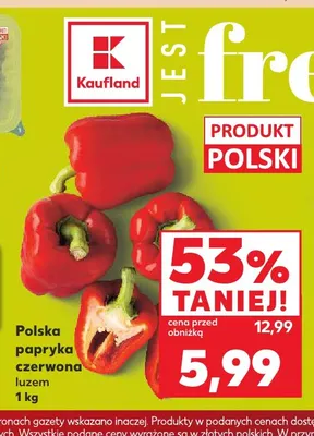 Papryka czerwona polska promocja w Kaufland