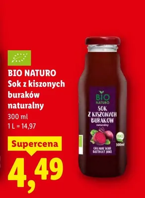 Sok z kiszonych buraków naturalny promocja w Lidl