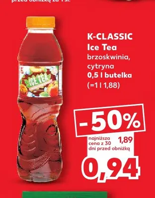 Ice Tea cytryna K-Classic promocja w Kaufland