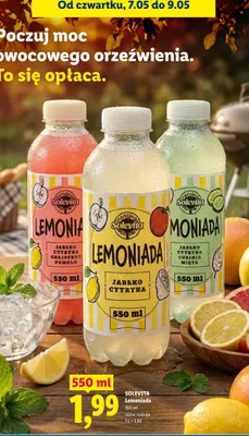 Lemoniada Solevita jabłko cytryna cukinia mięta promocja w Lidl