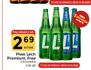 Piwo Lech Premium promocja w Społem Częstochowa
