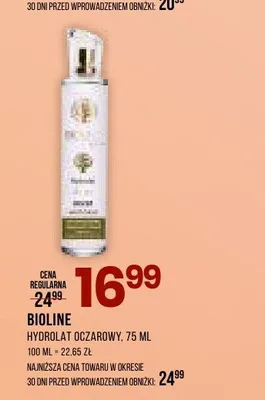 Hydrolat oczarowy BIOLINE promocja w Drogerie Natura