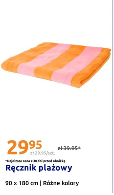 Ręcznik plażowy 90x180 cm promocja w Action
