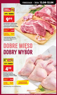 Świeża ćwiartka kurczaka pakowana próżniowo promocja w Biedronka