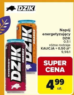 Napój energetyzujący różne rodzaje promocja w Carrefour