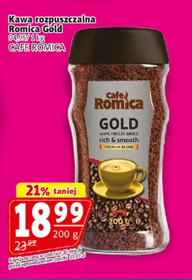 Kawa rozpuszczalna Romica Gold Cafe promocja w Prim Market
