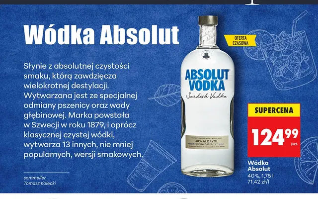 Wódka Absolut promocja w Biedronka