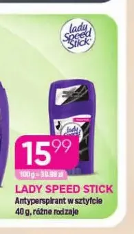Antyperspirant w sztyfcie Lady Speed Stick promocja w Drogerie Koliber