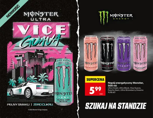 Napój energetyczny, różne rodzaje promocja w Biedronka
