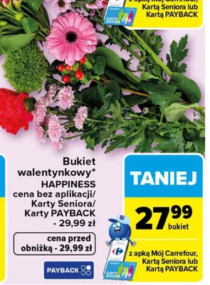 Bukiet walentynkowy promocja w Carrefour