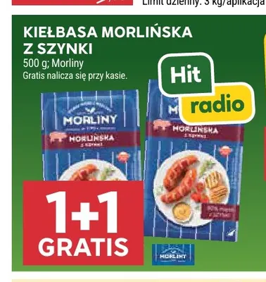 Kiełbasa morlińska z szynki Morliny promocja w Stokrotka