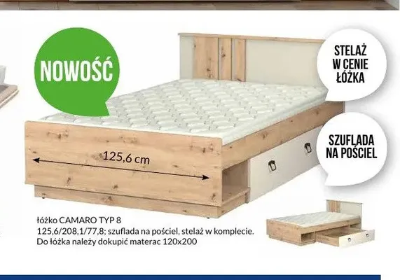 Łóżko Camaro Typ 8 promocja w Abra Meble