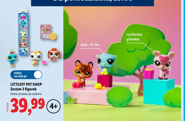 Zestaw 3 figurek Littlest Pet Shop promocja w Lidl