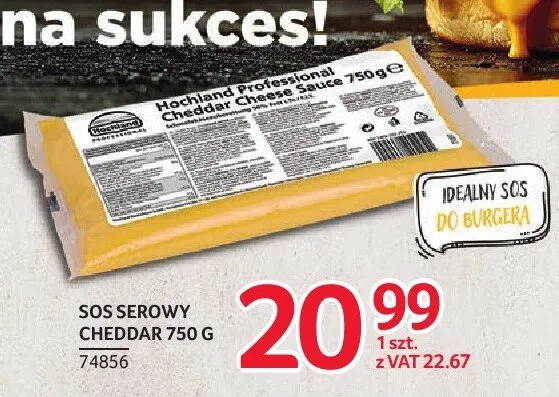 Sos serowy Cheddar Hochland Professional promocja w Selgros