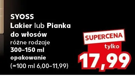 Lakier do włosów Syoss promocja w Kaufland